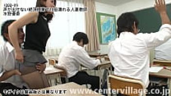When she is teaching an orgasmic classroom, a married woman teacher is getting ten times as wet, and she is unable to afford to make a sound. A. Mizuno, Yuka