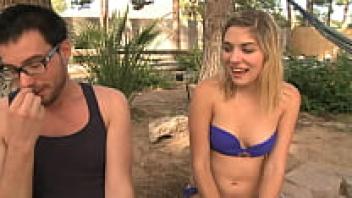 During the wild sex party, the young blonde is showered with affection by her stepbrother.