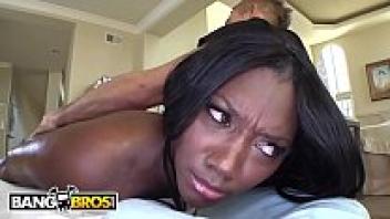 Ebony MILF Nyomi Banxxx Relaxes Her Black Big Tits While Receiving a Massage from BANGBROS