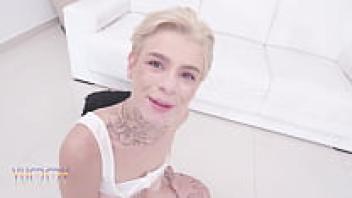 The first interracial encounter of the Brazilian beauty Russah (Anal & DP) Incredible dicks for her teeny-tiny ass