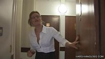 HD video of Holly giving a hard handjob and kissing