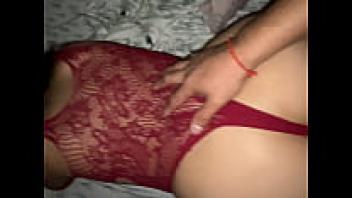 discreetly groans like a crazed young girl dressed in scarlet lingerie, well nailed behind her ears