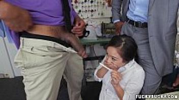 At the cleaners, Mila Jade, an Asian adolescent, is subjected to an interracial double penetration.