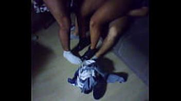 A scumbag filming his wife alongside two other men