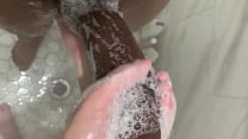 Fascinating Curiosities A young woman of 18 years old takes pleasure in cleaning her brother's monster cock! It took her only five minutes to make his big dick cum twice.