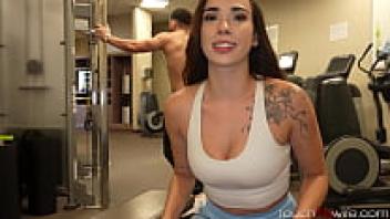 Stranger at Gym Hotel is a favorite of Latina Hotwife, as stated by Gaby Ortega.