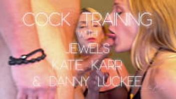 Ms. Jewels engages in playful activities with her submissive babe and the Filmmaker.