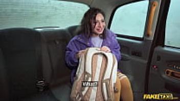 To cover the cost of her travel, Fake Taxi MILF presents her SHAVEN pussy.