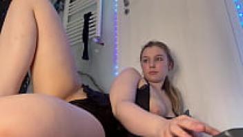 Close-up pussy fingering. Take a seat on cum.