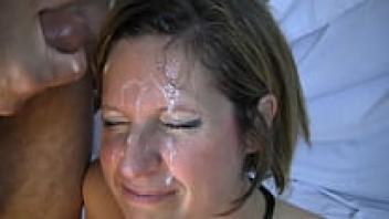 The gangbang facial of Ms. Amy