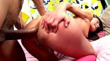 Skinny Teen Anal and a Giant Black Cock. Finish the Gaping Cum Fart!