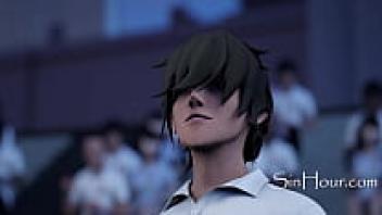 Deepthroat competition in Hentai