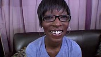 Ebony gets into giving her employer a blow job.