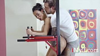 Fit, Thick, and Juicy MILF In Gym - Canela Skin