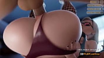 Squirting girl loves tight pussy, 3D HENTAI GAME.