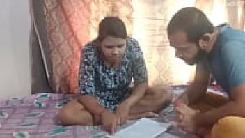 Indian home tutor loves gorgeous adolescent student at home