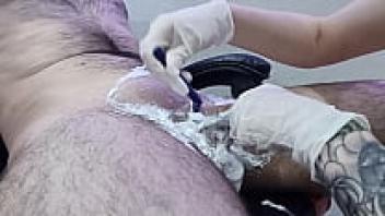 Nurse shaves patient's groin and has a good ending.