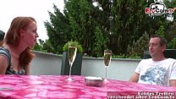 German young real couple does first-time porn with love.