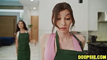 A big, fat waitress gets kinky with her two tranny coworkers.