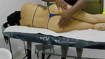 Amateur camera records a heated massage.