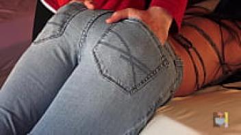 Assjob Pre-Cum on My Tight Denim Jeans FETISH