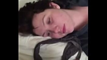 Cum on her panties in front of her CFNM.