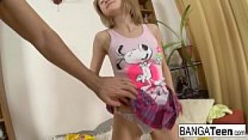 Cute blonde teenager experiments with toys and anal sex.