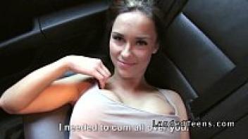 Teen pays transportation to stranger having sex in his car in public.