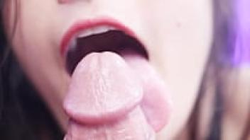 POV: Close up oral sex with consume cum