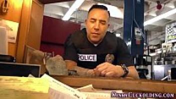 Interracial gangbang, babe