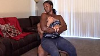 Until they both cum, more Black Booties grind white dick.