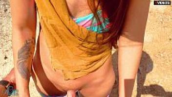 Stranger cum in my panties at the beach