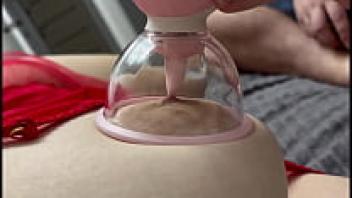 My nipples were tenderly licked by the vacuum tongue.