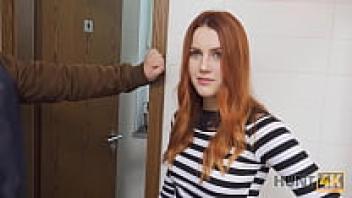HUNT4K. For cash cuck, the hunter is allowed to love the red-haired girlfriend in the bathroom.