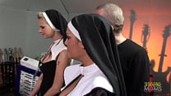 Big, hard cocks surprise two mischievous nuns.