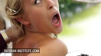 Lola Reve is a stunning French blonde who is part of an outside trio.