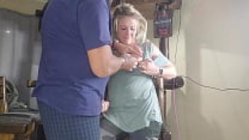 The wife of a hot, blonde neighbor receives a lot of love for her tight ass.