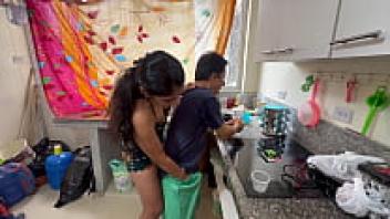 The woman caught the unfaithful old man in love with the neighbor, and he masturbated while he watched them.