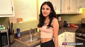 A timid Arab teen wife presents her father-in-law with JOI