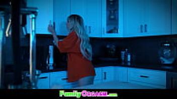 Adorable Stepsister Brother caught in the StepFamily Kitchen at midnight
