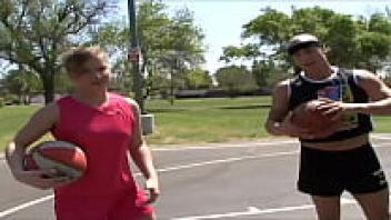 adoring after a basketball game