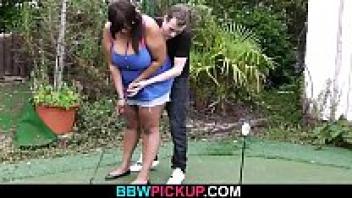 Sex on a first date with a busty, ebony fatty