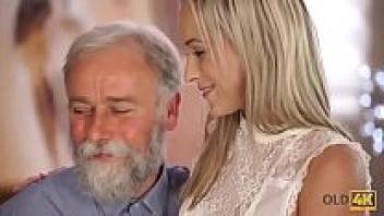 OLD4K. Teenage girl gets everything she wants from an elderly geography teacher.