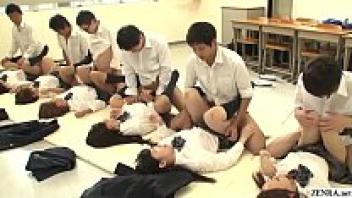 Teacher-led JAV synchronized missionary sex