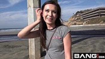 Ariel Grace, a skinny teenager, like using the restroom in public.