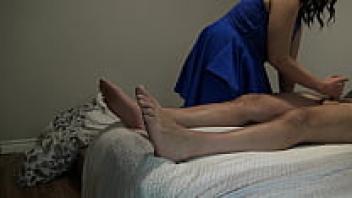 An incompetent stepson was caught masturbating by his Pakistani stepmother.