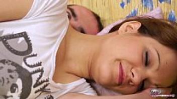 While her parents are abroad, a cute teenager receives affection.