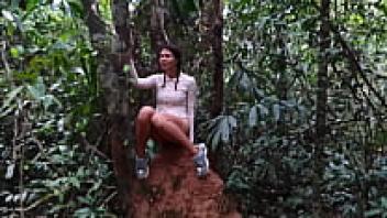 After I expelled myself in the untamed wilderness, he swallows every last drop from my pussy.