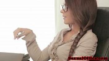 The office boss is adored by the attractive teenage secretary.