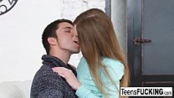 Adorable teenager takes the cock until she gets cum in return.